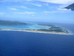 Flughafen von Boara Bora auf einem Motu