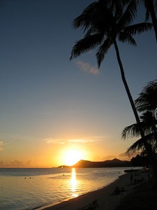 Sonnenuntergang auf Bora Bora