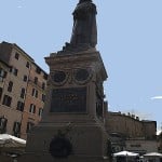 Bronzestatue des Philosophen Giordano Bruno