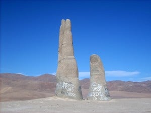 Skulptur “La Mano del Desierto”