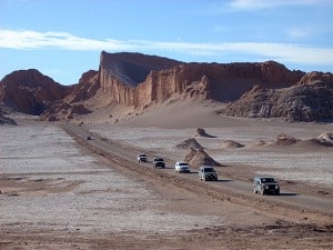 Straße durch das Valle de la luna