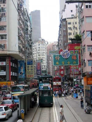 Hongkong City Doppeldecker-Tram