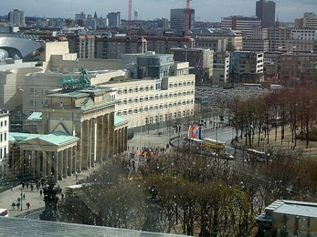 Brandenburger Tor von der Reichstagskuppel
