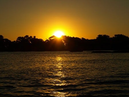 Sonnenuntergang am Chobe